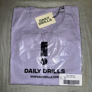 Daily Drills Poplin Tie Top in Wink Purple